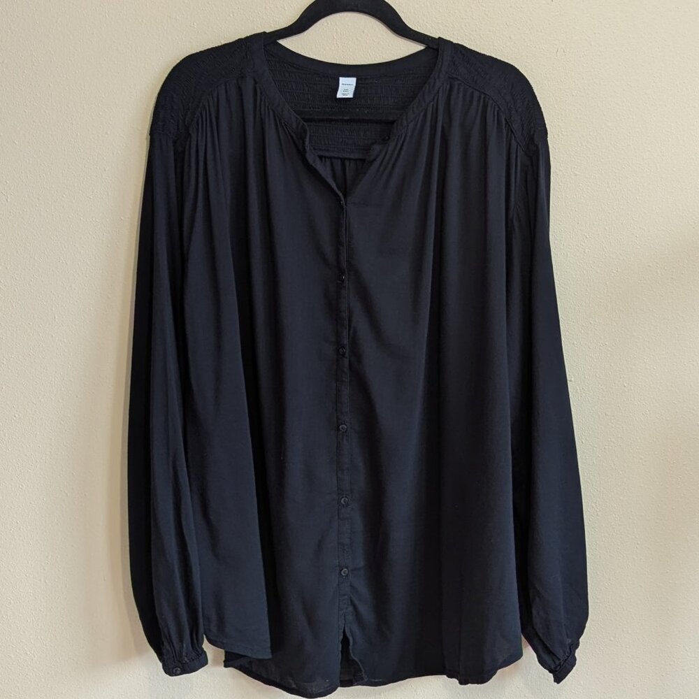 Old Navy Smocked XXL TALL Button-Down Top